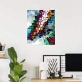 Poster Centré sur le cube (Bureau à domicile)