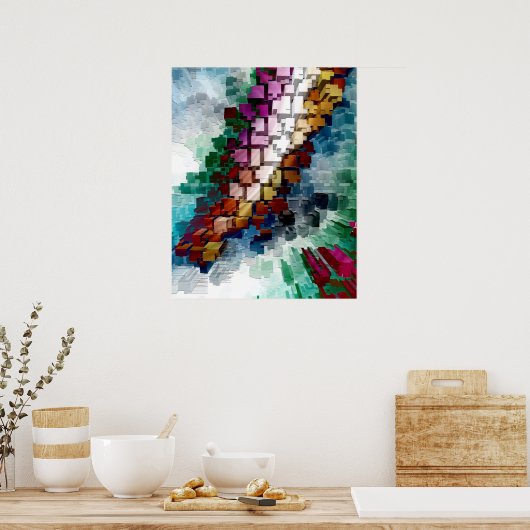 Poster Centré sur le cube (Cuisine)