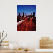 Poster Centre-ville d'Atlanta la nuit (Cuisine)