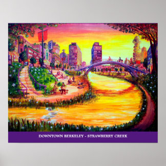 Poster Centre-ville de Berkeley - Strawberry Creek