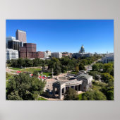 Poster Centre-ville de Denver avec le Capitole (Devant)