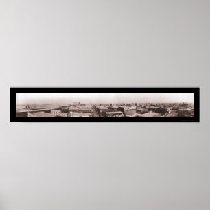 Poster Centre-ville de Galveston, TX Photo 1910