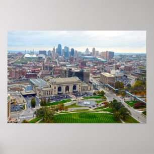 Poster Centre-ville de Kansas City, Missouri, Skyline
