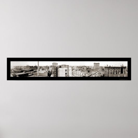 Poster Centre-ville de Norfolk, VA Photo 1919 (Devant)