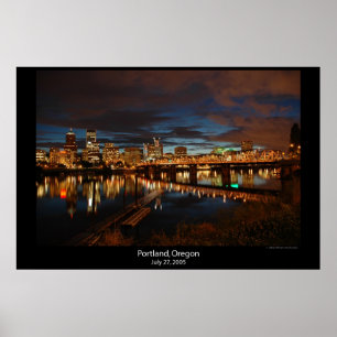 Poster Centre-ville de Portland, Oregon