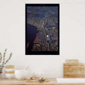 Poster Centre-ville de Seattle à Sunset With Kingdome, 19 (Cuisine)