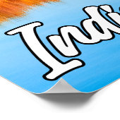 Poster Centre-ville d'Indianapolis, Indiana, États-Unis (Coin)