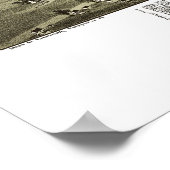 Poster Centre-ville, PA Carte panoramique - 1893 (Coin)