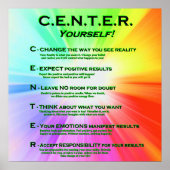 Poster CENTREZ-VOUS ! Couleurs vives (Devant)