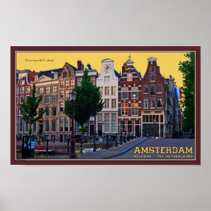 Poster Centrum d'Amsterdam-Keizersgracht