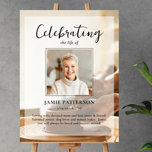Poster Céramiste potier, Photo de funérailles de célébrat