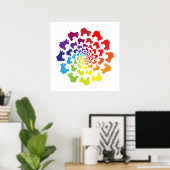 Poster cercle arc-en-ciel (Bureau à domicile)