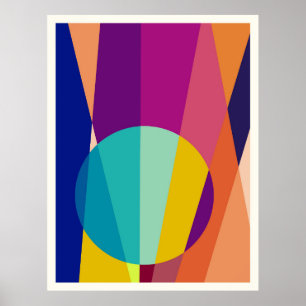 Poster Cercle arrière - plan motif géométrique