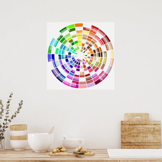 Poster Cercle chromatique (Cuisine)