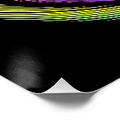 Poster cercle coloré de tirets (Coin)