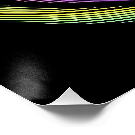 Poster cercle coloré de tirets (Coin)