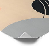 Poster Cercle & Courbe Art Abstrait (Coin)