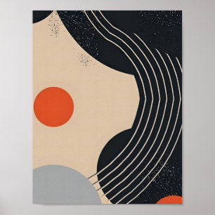 Poster Cercle & Courbe Art Abstrait