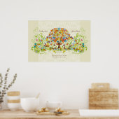 Poster Cercle d'amour de l'arbre de mariage de la forêt e (Cuisine)