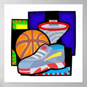 Poster Cercle de baskets de boule