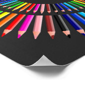 Poster Cercle de crayons colorés, professeur d'art, artis (Coin)