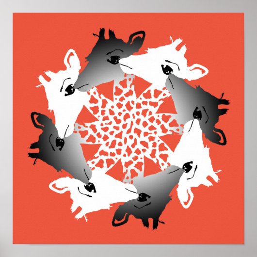 Poster cercle de girafes (Devant)