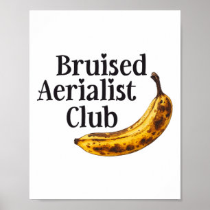 Poster Cercle de soie aérienne Aérobicienne meurtrie Club