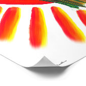 Poster Cercle des champignons - Peinture acrylique (Coin)