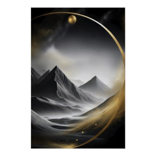 Poster Cercle d'Or sur les Pics Ombragés (Devant)