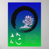 Poster Cercle Enso et sagesse zen par Ryokan (Devant)