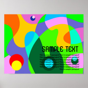 Poster Cercle fluide coloré abstrait arrière - plan