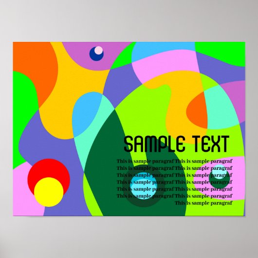 Poster Cercle fluide coloré abstrait arrière - plan (Devant)