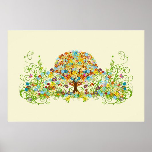 Poster Cercle forestier enchanté de l'arbre Mariage d'amo (Devant)