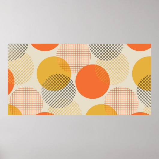 Poster Cercle géométrique motif continu (Devant)