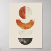 Poster Cercle minimaliste Boho Abstrait (Devant)