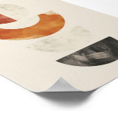 Poster Cercle minimaliste Boho Abstrait (Coin)
