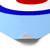 Poster Cercle motif Retro Mod sixties (Coin)