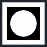 Poster Cercle noir et blanc, conception géométrique simpl<br><div class="desc">Un design géométrique en noir et blanc avec un cercle.</div>
