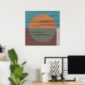 Poster Cercle orange et vert (Bureau à domicile)