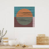 Poster Cercle orange et vert (Cuisine)