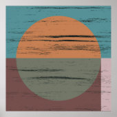 Poster Cercle Orange Et Vert (Devant)