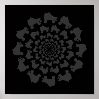 Poster cercle patiné