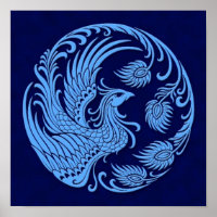 Cercle Phoenix bleu traditionnel