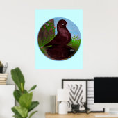 Poster Cercle rouge de pigeon (Bureau à domicile)