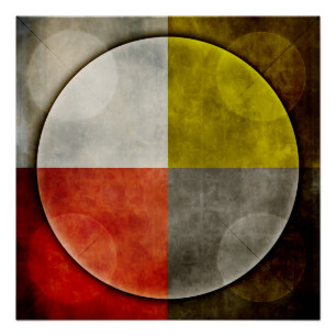 Poster Cercle sacré de Natif américain