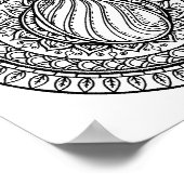 Poster Cercle Tribal Doodle 2 (Coin)