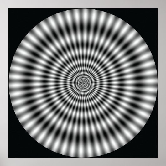 Poster Cercle vibratoire - Illusion optique (Devant)