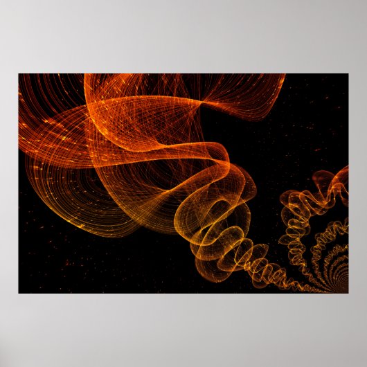 Poster Cercles Arrière - plans modèle fractal (Devant)