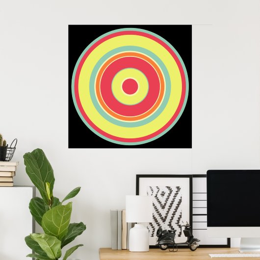 Poster Cercles colorés 01 (Bureau à domicile)