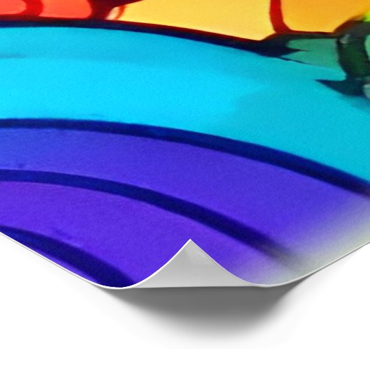 Poster Cercles colorés Art Abstrait (Coin)